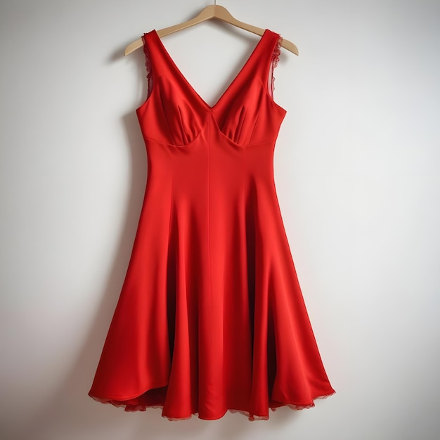 Photo a red dress with a red strap that says quot do you quot on the bottom