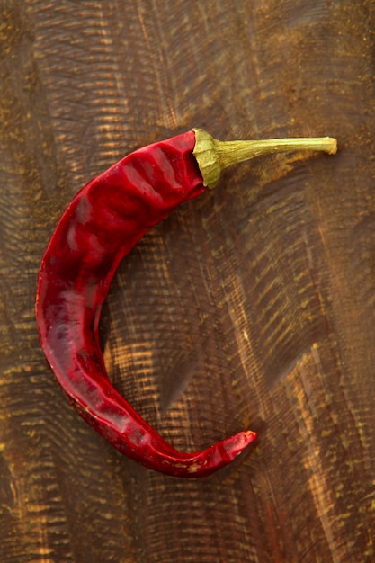 Red dried hot chili peppers