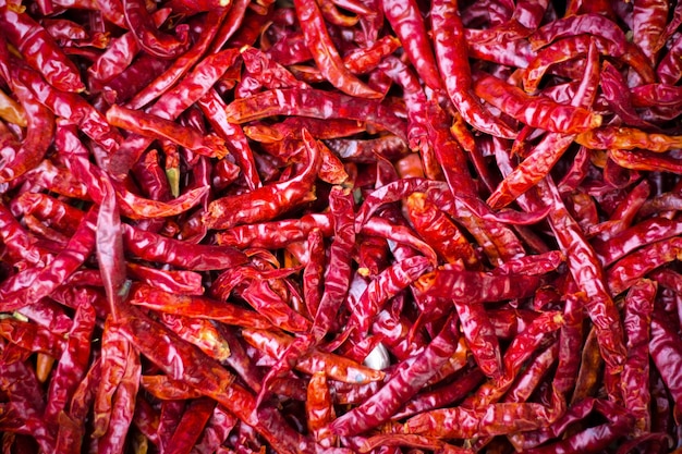 Red dry chilli texture background