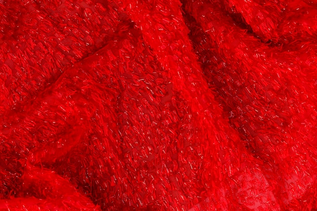 Red fabric background. Valentines day background