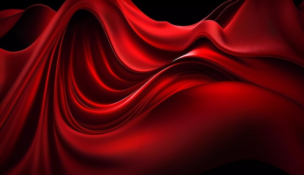 Red fabric background with a swirl of light