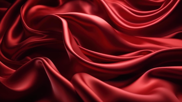 Red fabric in the wind