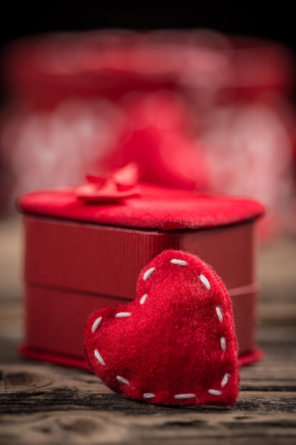 Red felt heart