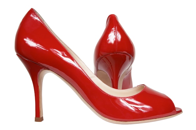 Red female shoes