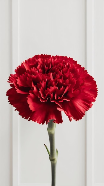 Red flower carnation isolated on a white background