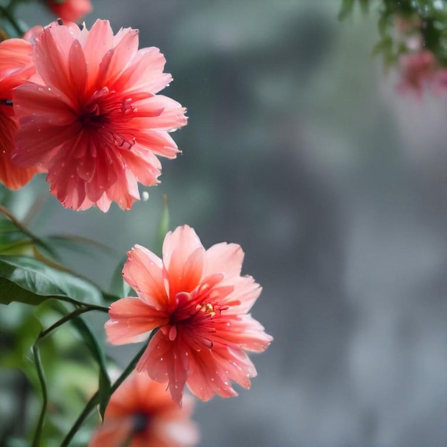 a red flower with the word  hibiscus  on it