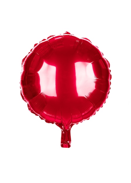 Red Foil Balloon isolated on white background