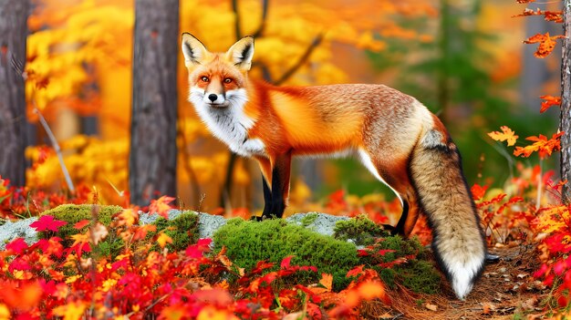 Red Fox in Forest Clearing