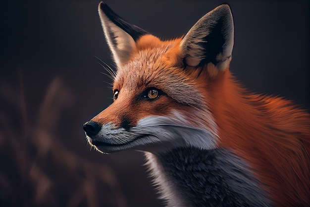 Red fox in the forestgenerative ai