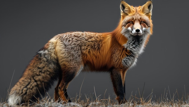 Red Fox Standing Tall in the Wilderness