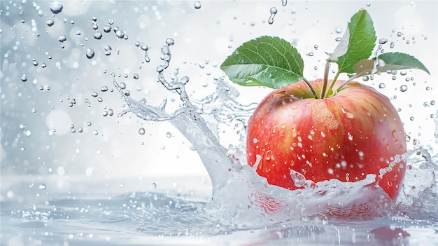 Red Fresh apple fruit in close up