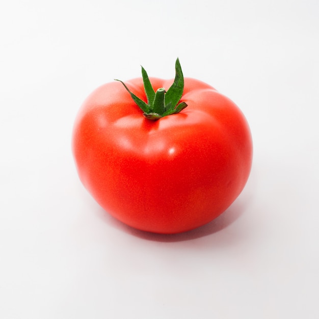 Red, fresh, juicy tomato, isolated