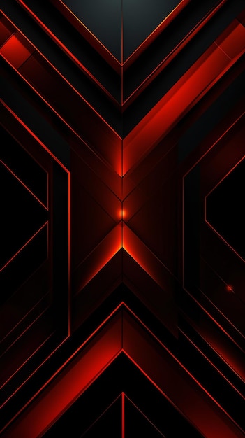 Red geometric background black wallpaper for phone