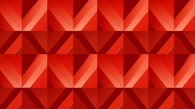 a red geometric pattern with squares of red and gold