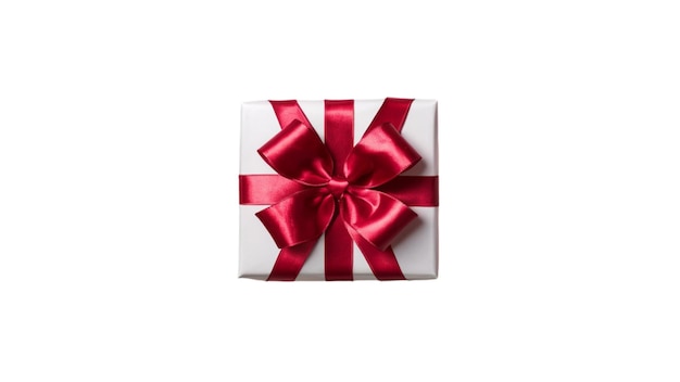 Red Gift Bow on Transparent Background