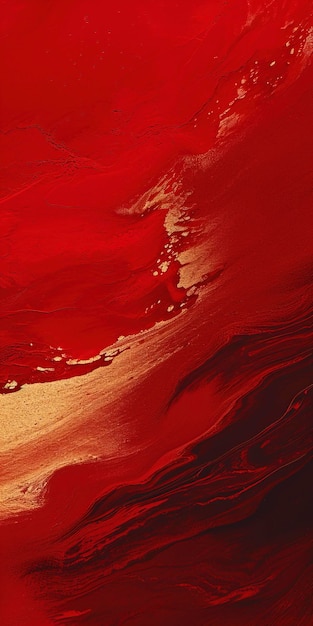 Red and gold abstract painting wallpaper in the style of minimalist backgrounds