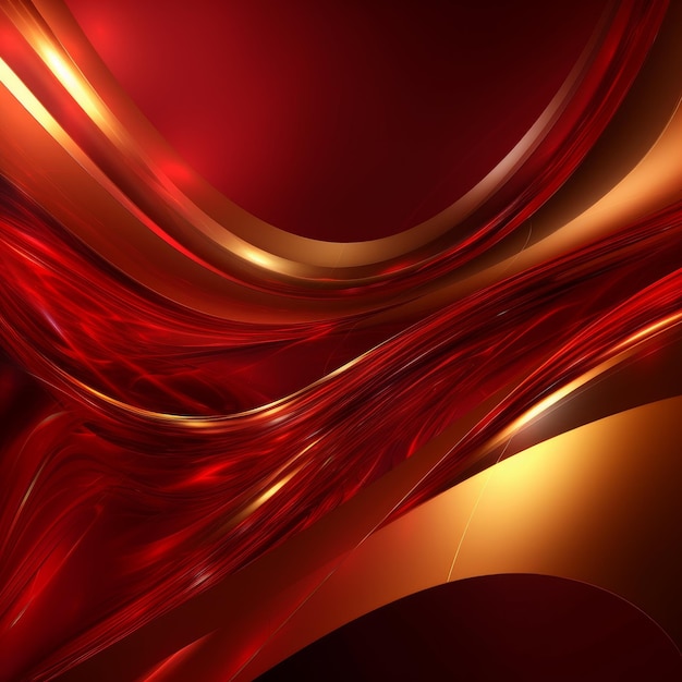 Red and gold background with a wavy pattern