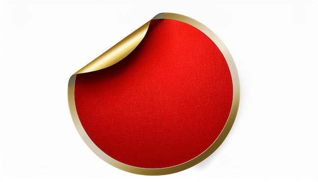 a red and gold circle with a gold band around the edge