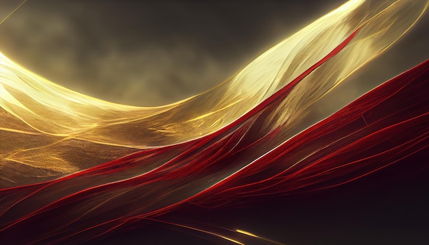 Red and gold flowing background