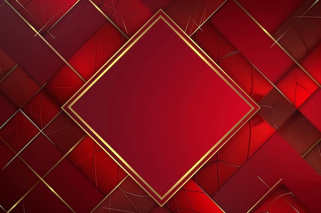 a red and gold wall with a square that says  the name  on it