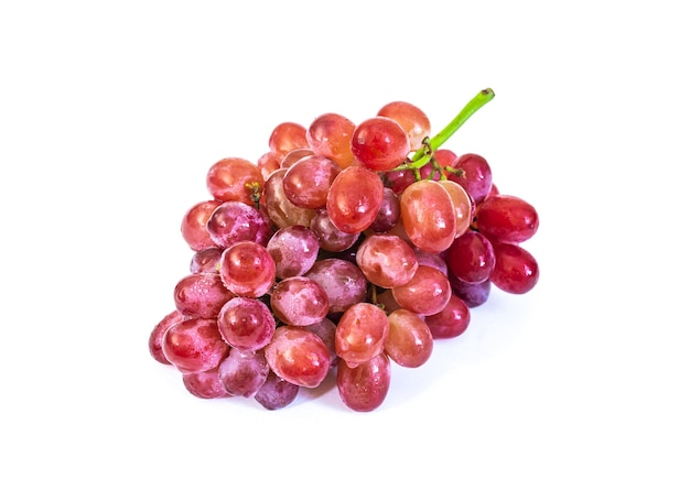 Red grape fruit isolated on white background