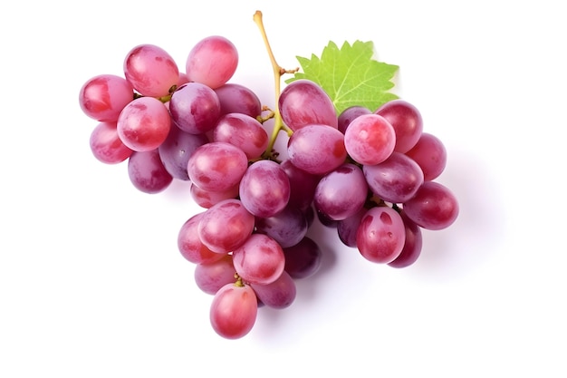 Red grape isolated on white background