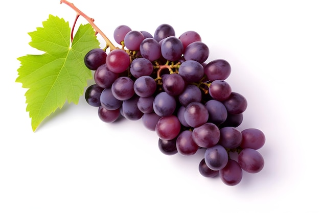 Red grape isolated on white background