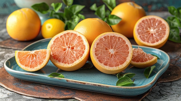 Red grapefruit HD 8K wallpaper Stock Photographic Image