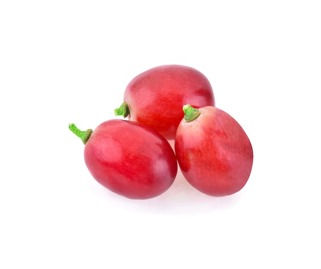 Red grapes isolated