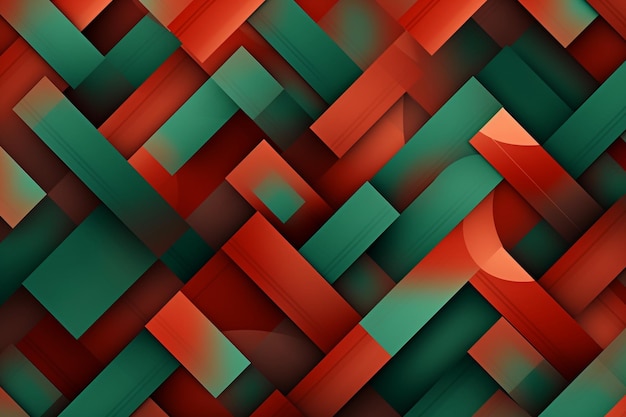 Photo red and green abstract pattern