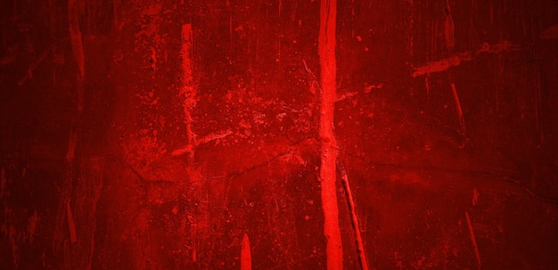 Red grunge texture Abstract scary concrete Horror cement for background