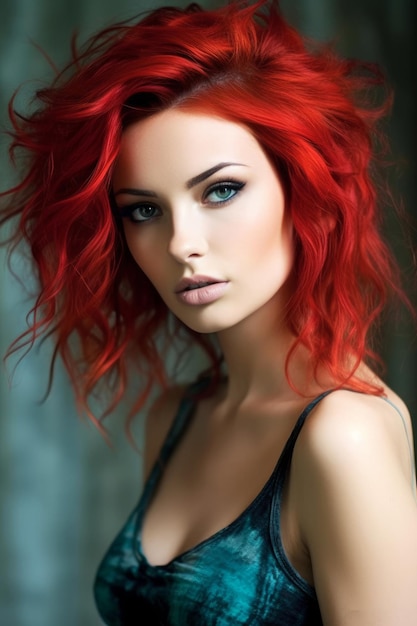 Red hair color for a girl