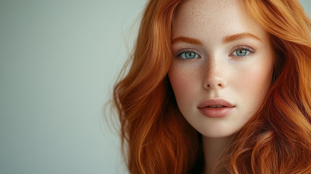 A red haired model