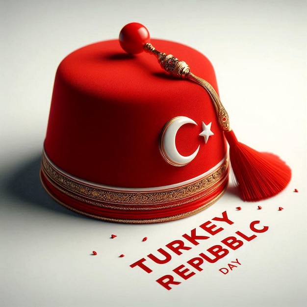 Photo a red hat with the word turkey on it