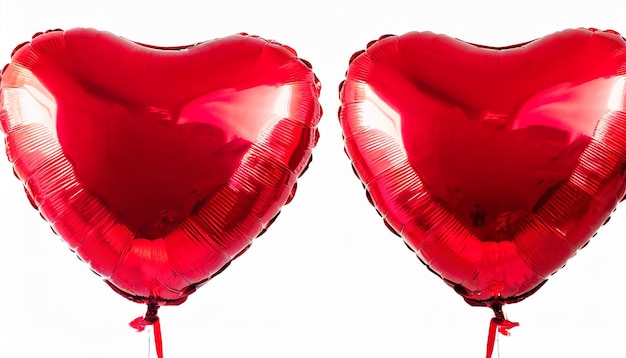 red heart balloon isolated on white