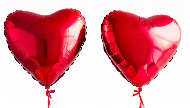 red heart balloon isolated on white