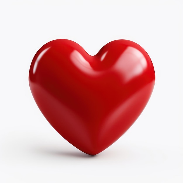 red heart isolated on white