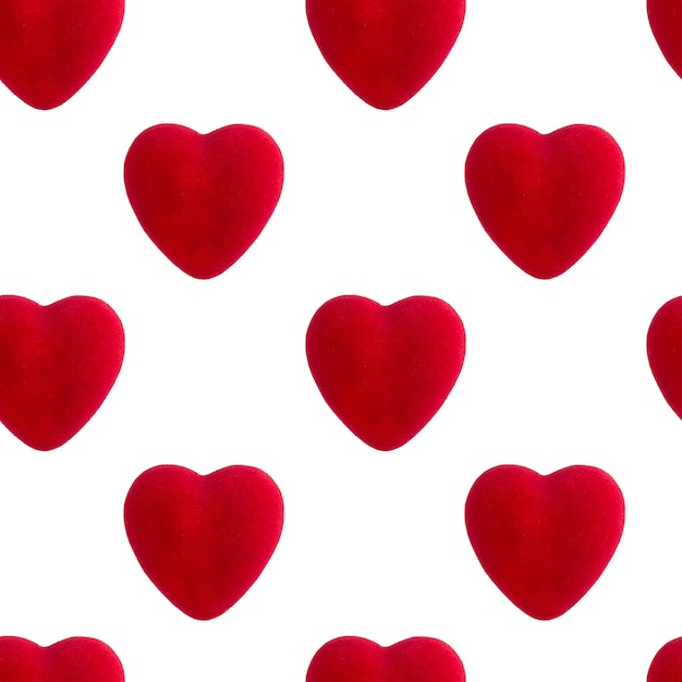 Red heart seamless pattern, valentines day concept