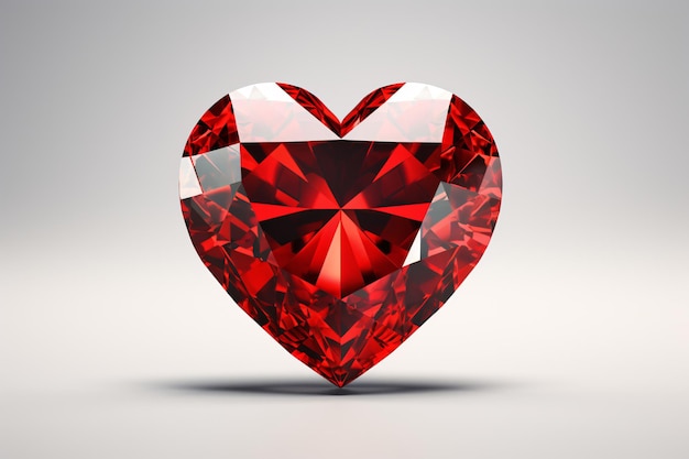 a red heart shaped diamond