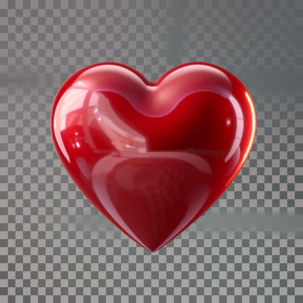 a red heart shaped object with a white and black background