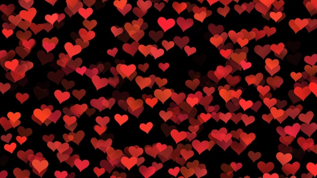 red hearts background