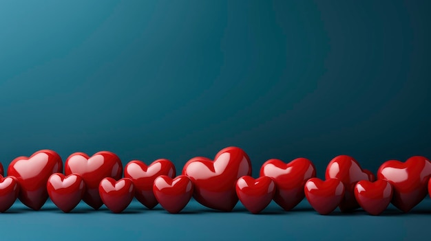 Red Hearts Different Shapes Sizes Lie Background HD Illustrations