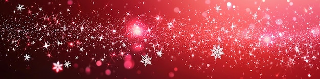 Photo red holiday background with snowflakes generative ai