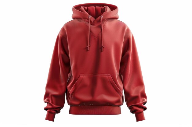 a red hoodie with a zipper