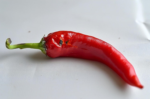 Red hot chili pepper isolated on a white background Close up