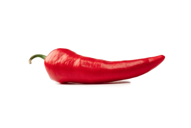 Red hot chili pepper isolated on a white background