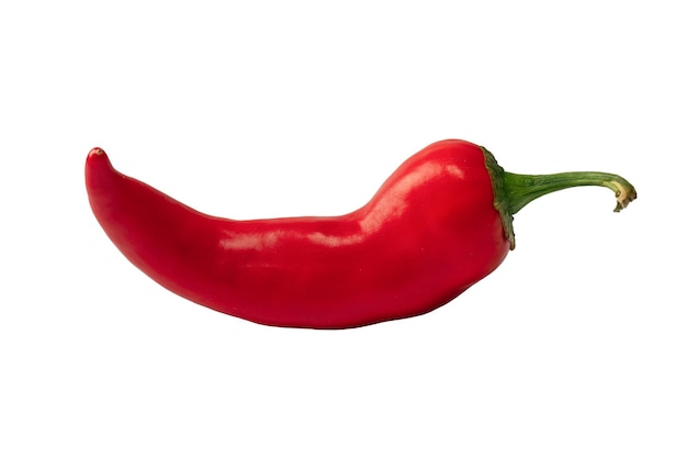 Red hot chili pepper isolated on a white background