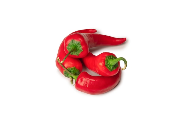 Red hot chili pepper isolated on a white background