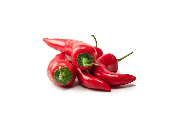 Red hot chili pepper isolated on a white background