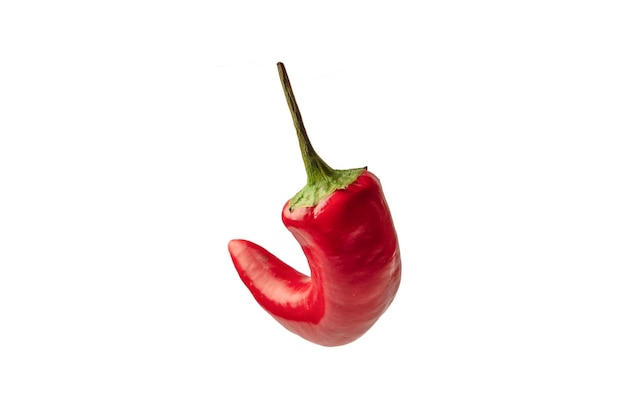 Red hot chili pepper isolated on a white background